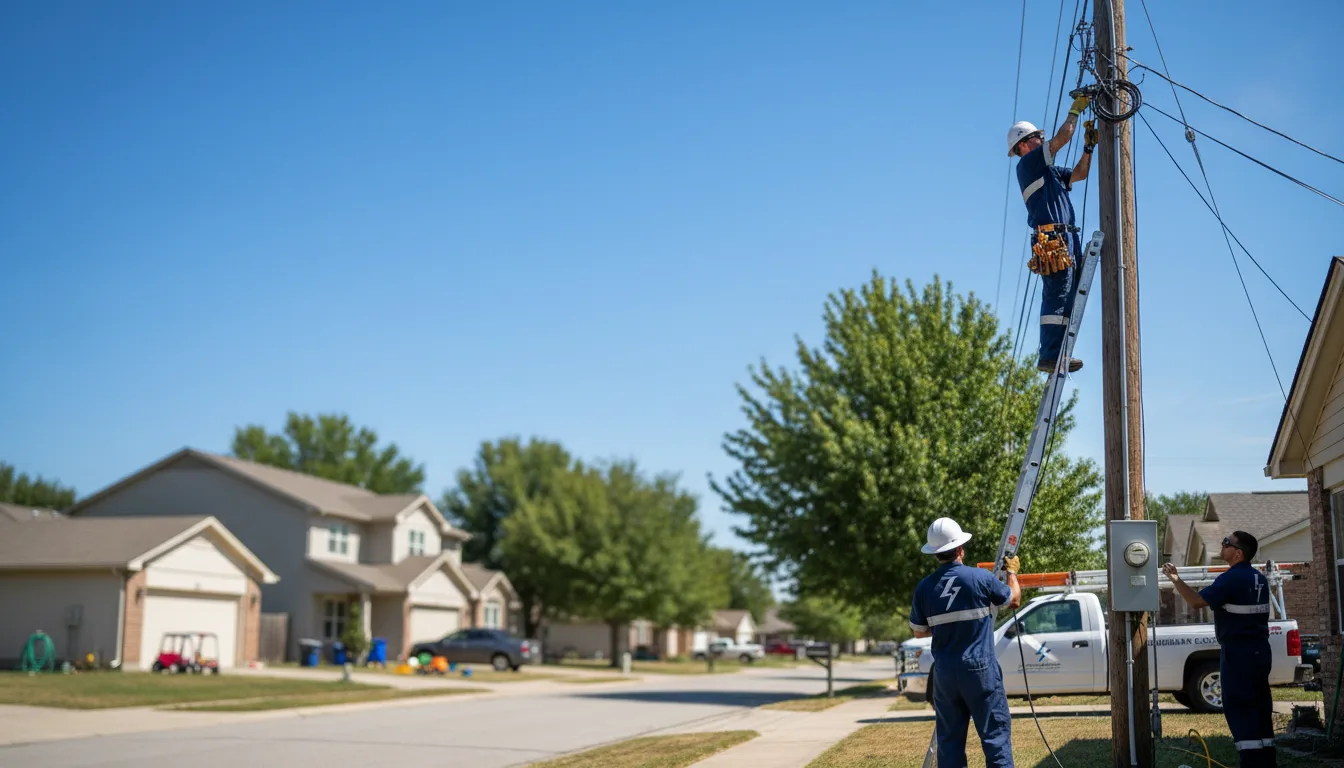 Residential electrician providing installation services in Arkoma, OK